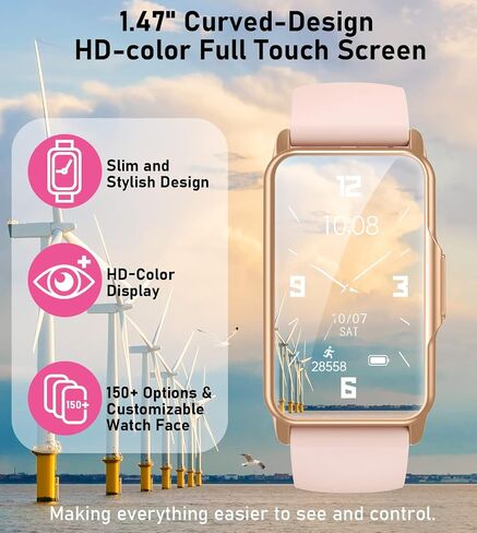 Mindrose Fitness Tracker Watch with Heart Rate Blood Oxygen Blood Pressure Sleep Monitor Step Calorie Counter Pedometer in Kuwait