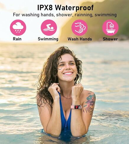 Mindrose Fitness Tracker Watch with Heart Rate Blood Oxygen Blood Pressure Sleep Monitor Step Calorie Counter Pedometer in Kuwait