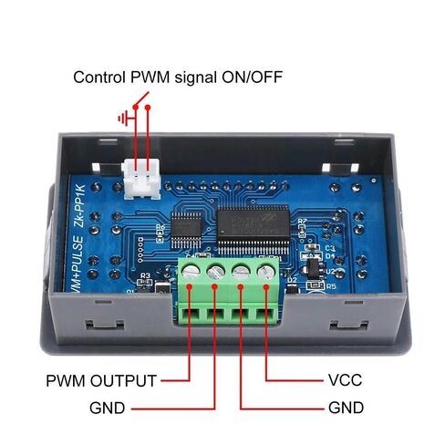 ZK-PP1K مولد إشارة الوضع المزدوج LCD PWM 1-قناة 1 هرتز-150 كيلو هرتز تردد النبض دورة العمل موجة مربعة قابلة للتعديل in Kuwait