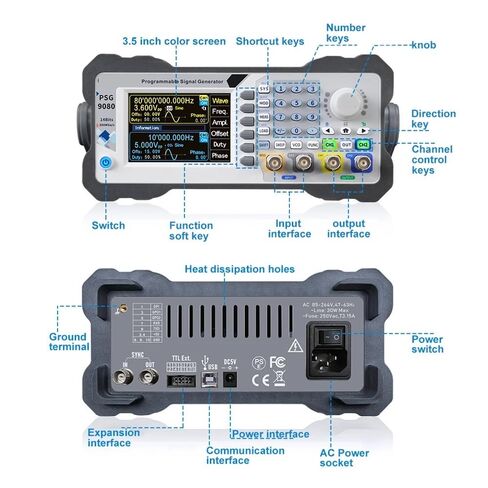PSG9080 80M DDS Dual-Channel Programmable Digital Control Arbitrary Waveform Frequency Meter Function Signal Generator in Kuwait