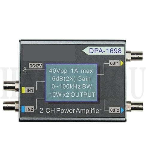 DPA1698 عالية الطاقة ثنائي القناة مكبر للصوت عرض النطاق الترددي 100 كيلو هرتز DDS وظيفة إشارة مولد تيار مستمر الناتج 40Vpp in Kuwait