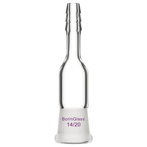 BorinGlass Straight Inlet Adapter, Premium Borosilicate Glass, Secure Glassware Connections, for Scientific Experiments, 24/40 Joint in Saudi Arabia