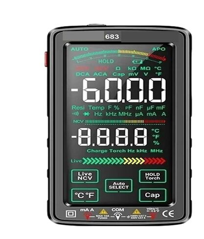 683 جهاز اختبار متعدد اللمس قابل للشحن 6000 عدد متعدد المترو اختبار التيار المتناوب/تيار مستمر أداة الجهد الحالي (683 أحمر) in Kuwait