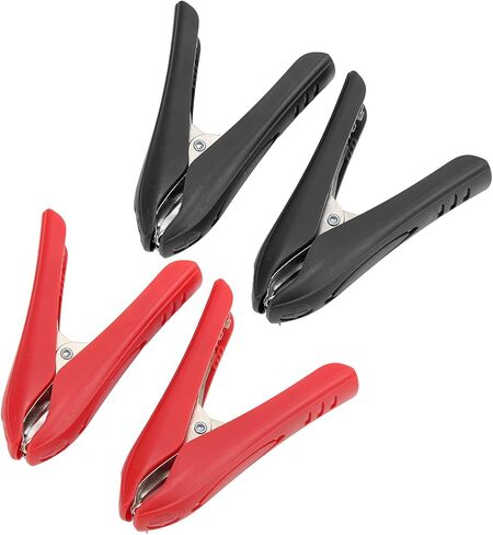 Electric Clip Insulating Steel ABS Material, Strong Clamping, 100A Power Clamp 4pcs Red Black Buckle Type - Durable Construction, High Current Capacity, Ideal for Automotive and in Kuwait