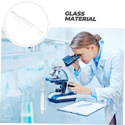 Cylindrical Separatory Funnel Taper Stopcock Laboratory Glass Device for Liquid Separation Schools and Science Labs in Kuwait