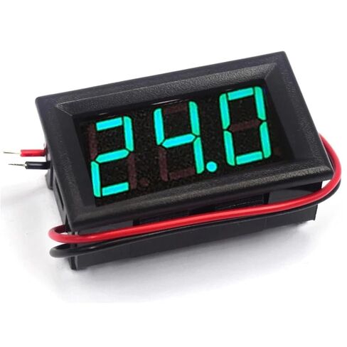 1pc Digital Voltmeter 4.5V to 30V Digital Voltmeter Voltage Panel Meter Red/Blue/Green for 6V 12V Electromobile Motorcycle Car(Green,2-Wire DC4.5V-30.0V) in Kuwait