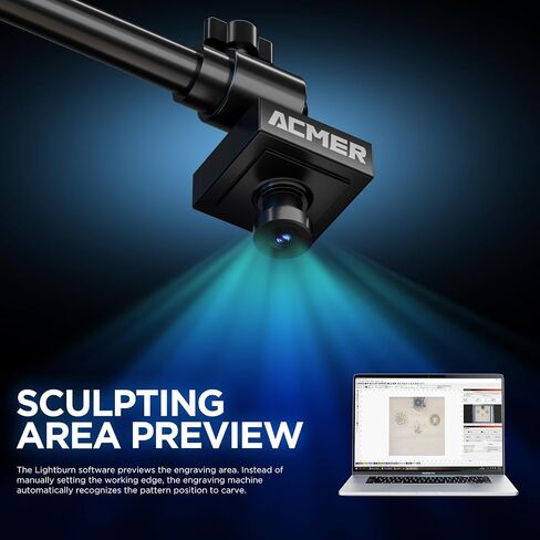 ACMER A500 LightBurn Camera for Laser Engravers, 5MP Positioning Camera, 450 x 450mm View Area, Visual Preview, Precise Positioning, for P2, P1 S PRO, S2, S2 PRO, S1 and Most Laser Engravers in Kuwait