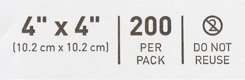 McKesson Non-Woven Sponges, Non-Sterile, 4-Ply, Polyester/Rayon, 4 in x 4 in, 200 per Pack, 1 Pack in Kuwait