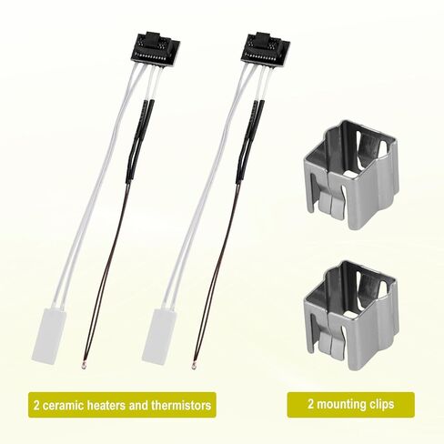 2pcs Ceramic Heater and Thermistor for Bambu Lab P1P/P1S, 300°C High-Temperature 3D Printer Thermistor with Fixing Clips Compatible with Bambu Lab P1P/P1S in Kuwait