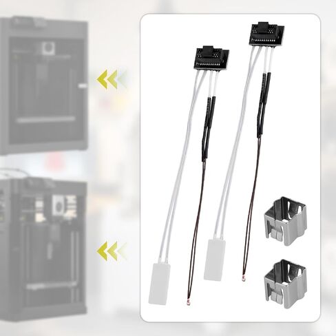2pcs Ceramic Heater and Thermistor for Bambu Lab P1P/P1S, 300°C High-Temperature 3D Printer Thermistor with Fixing Clips Compatible with Bambu Lab P1P/P1S in Kuwait