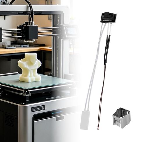 2pcs Ceramic Heater and Thermistor for Bambu Lab P1P/P1S, 300°C High-Temperature 3D Printer Thermistor with Fixing Clips Compatible with Bambu Lab P1P/P1S in Kuwait
