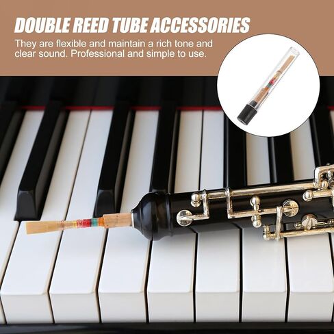 BESTonZON Oboe Reed قصب الريح الطبيعي للطلاب والمهنيين مع سلك نحاسي مناسب لملحقات آلات النفخ الخشبية، لون عشوائي in Kuwait