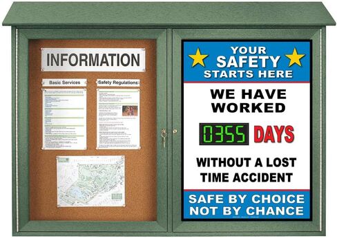 Full Size Digital LED Safety Scoreboard. Electric (plug-in). 20" X 28". Your Safety Starts Here Without a Lost Time Accident Safe by Choice Not by Chance in Kuwait