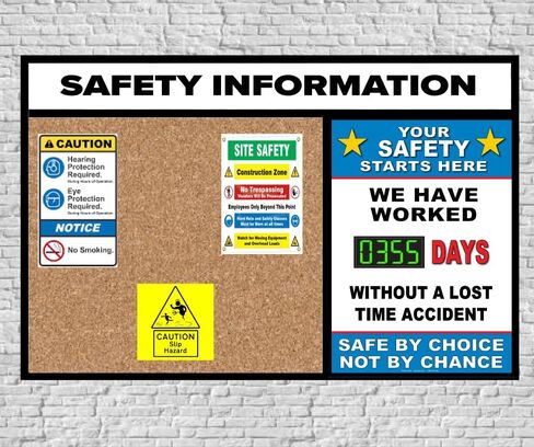 Full Size Digital LED Safety Scoreboard. Electric (plug-in). 20" X 28". Your Safety Starts Here Without a Lost Time Accident Safe by Choice Not by Chance in Kuwait