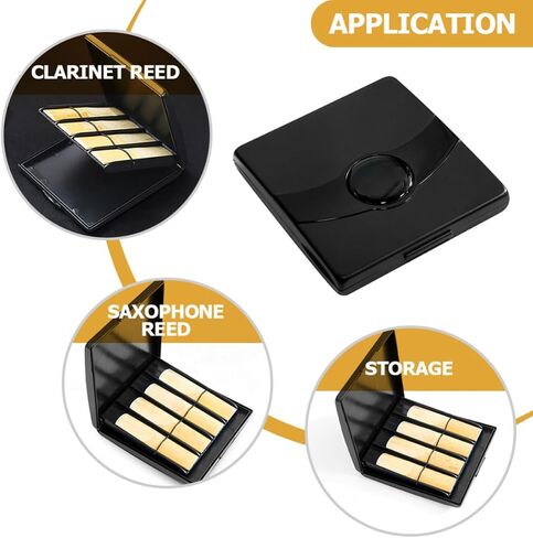 Homoyoyo Waterproof Abs Oboe Reed Box Featuring Reliable Closure, Sturdy Black Reed Storage Case for Portable Wind Instrument Accessories in Kuwait