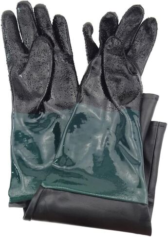 Rubber Sandblasting Gloves Anti-Slipping 60cm PVC Special Gloves for Sandblasting Machine in Kuwait