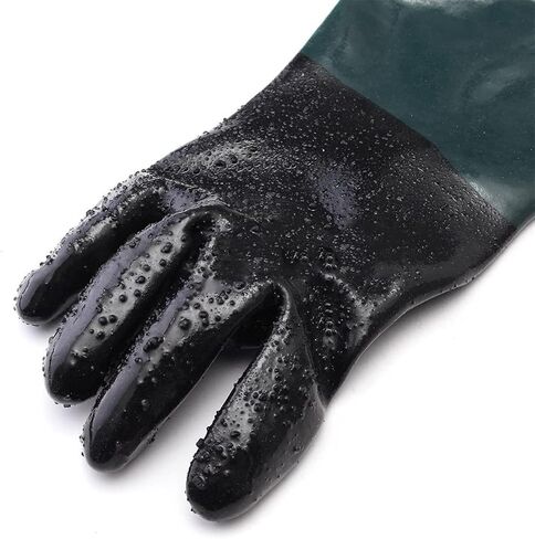 Rubber Sandblasting Gloves Anti-Slipping 60cm PVC Special Gloves for Sandblasting Machine in Kuwait