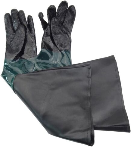 Rubber Sandblasting Gloves Anti-Slipping 60cm PVC Special Gloves for Sandblasting Machine in Kuwait