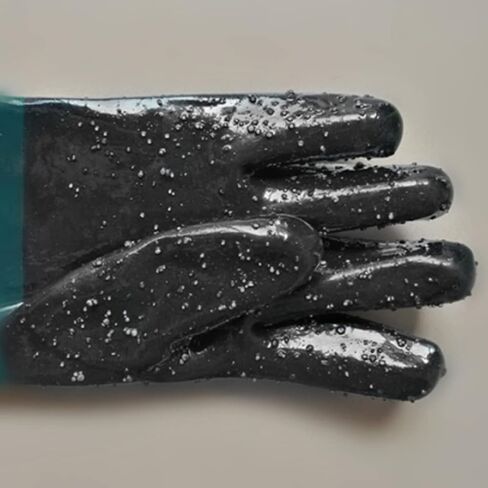 Rubber Sandblasting Gloves Anti-Slipping 60cm PVC Special Gloves for Sandblasting Machine in Kuwait