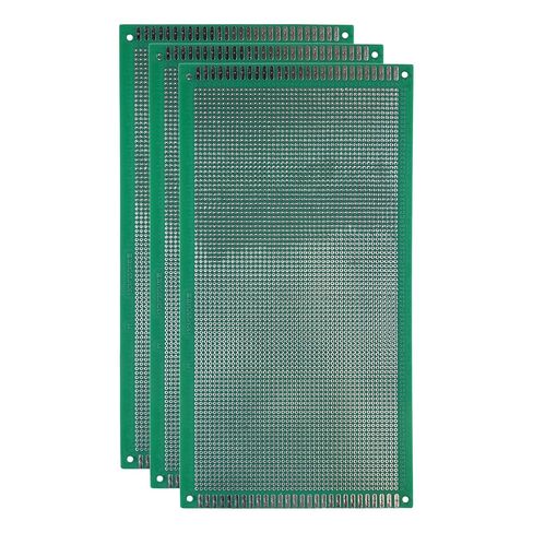 MTCELL 5 Pack Universal PCB Protoboard Protoboard 2.54 مم (0.1 بوصة) درجة 8x12 سم FR-4 لوح من الألياف الزجاجية مع HASL على الوجهين لحام ومشروعات إلكترونيات Arduino DIY in Kuwait