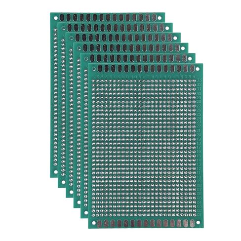 MTCELL 5 Pack Universal PCB Protoboard Protoboard 2.54 مم (0.1 بوصة) درجة 8x12 سم FR-4 لوح من الألياف الزجاجية مع HASL على الوجهين لحام ومشروعات إلكترونيات Arduino DIY in Saudi Arabia