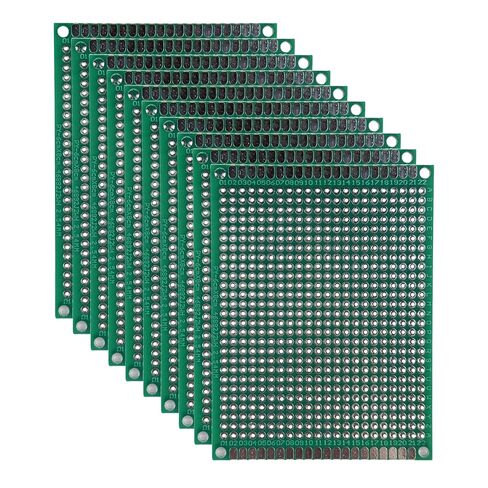 MTCELL 5 Pack Universal PCB Protoboard Protoboard 2.54 مم (0.1 بوصة) درجة 8x12 سم FR-4 لوح من الألياف الزجاجية مع HASL على الوجهين لحام ومشروعات إلكترونيات Arduino DIY in Saudi Arabia