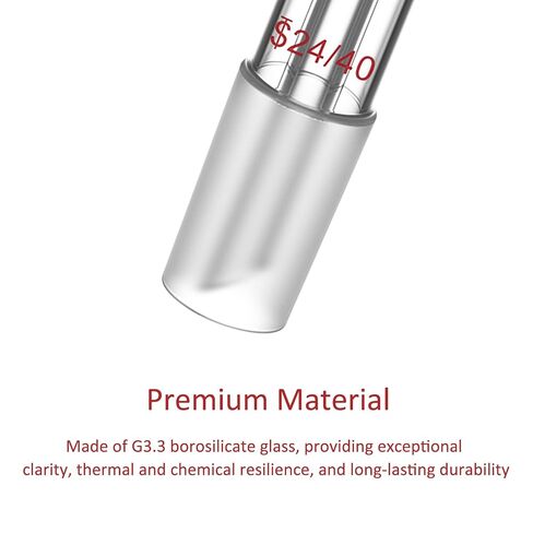 محول زجاجي من stonylab، محول التحكم في تدفق زجاج البورسليكات - تصميم مستقيم، محبس PTFE، وصلتان 24/40 - مثالي لإمدادات المختبرات in Kuwait