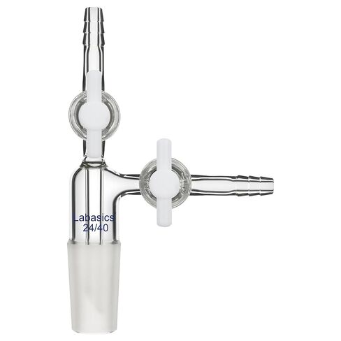 محول نقل الفراغ من Labasics مع صمام PTFE، وصلة 24/40، زجاج بوروسيليكات G3.3 لعمليات الفراغ المختبرية in Kuwait