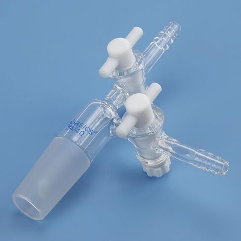محول نقل الفراغ من Labasics مع صمام PTFE، وصلة 24/40، زجاج بوروسيليكات G3.3 لعمليات الفراغ المختبرية in Kuwait