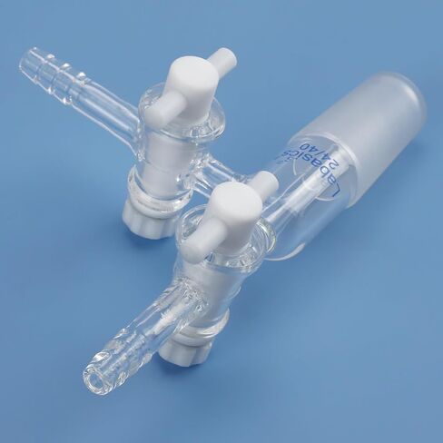 محول نقل الفراغ من Labasics مع صمام PTFE، وصلة 24/40، زجاج بوروسيليكات G3.3 لعمليات الفراغ المختبرية in Kuwait