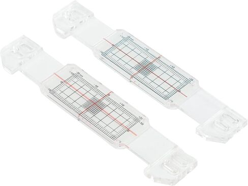 2-Pack for acrylic Tell-Tale Corner Crack Monitors with ±1mm Grid for Wall Deformation Tracking, Includes 8 Screws and Record Sheets, Sunlight Resistant Measurement Gauge in Kuwait