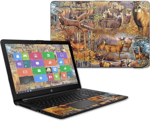 MightySkins Skin Compatible With HP 15t Laptop 15.6" (2017) - Deer Pattern | Protective, Durable, and Unique Vinyl Decal wrap cover | Easy To Apply, Remove, and Change Styles | Made in the USA in Kuwait