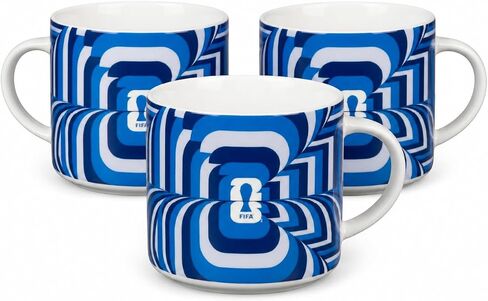 كوب FIFA New Bone China الرسمي، 3 قطع، 21.9 أونصة، إصدار كأس العالم لكرة القدم 2026 (كأس FIFA 26 - متعدد الألوان) in Kuwait