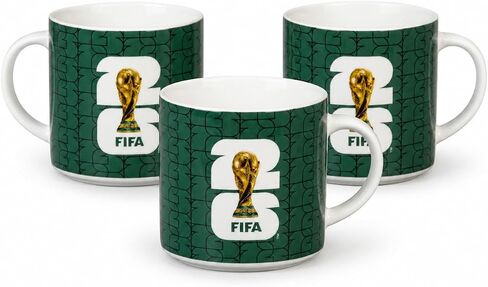كوب FIFA New Bone China الرسمي، 3 قطع، 21.9 أونصة، إصدار كأس العالم لكرة القدم 2026 (كأس FIFA 26 - متعدد الألوان) in Kuwait