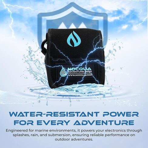 طقم شاحن وبطارية ليثيوم 12 فولت من Nocqua Pro Power لنظام تحديد المواقع العالمي (GPS) ومكتشفات الأسماك ومكتشفات العمق، حل طاقة بطارية كاياك مدمج ومحمول للمغامرات البحرية وزوارق الكاياك والقوارب in Kuwait