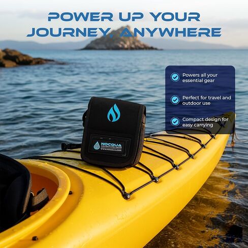 طقم شاحن وبطارية ليثيوم 12 فولت من Nocqua Pro Power لنظام تحديد المواقع العالمي (GPS) ومكتشفات الأسماك ومكتشفات العمق، حل طاقة بطارية كاياك مدمج ومحمول للمغامرات البحرية وزوارق الكاياك والقوارب in Kuwait