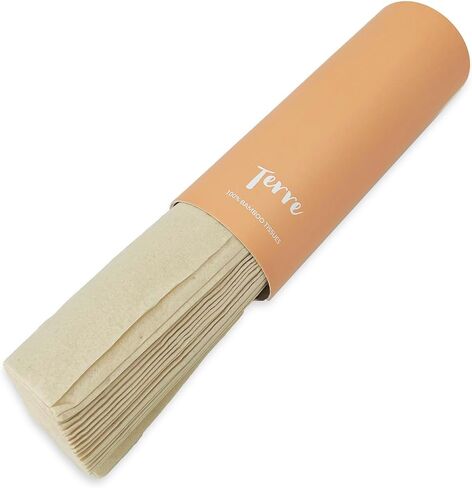 Terre Bamboo Car Tissue Refills, 3-Ply, Unbleached, PFAS Free, 8 Pack (320 Sheets), FSC-Certified, Facial Tissues Refills for Car Visor Tissue Holder, Travel Tissue Tubes Box Container, Sustainable in Kuwait