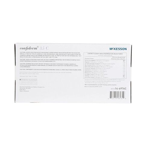 قفاز فحص النتريل القابل للتصرف McKesson Confiderm 3.5C بطول الكفة القياسي متوسط ​​14-6976C 1000 لكل صندوق in Kuwait