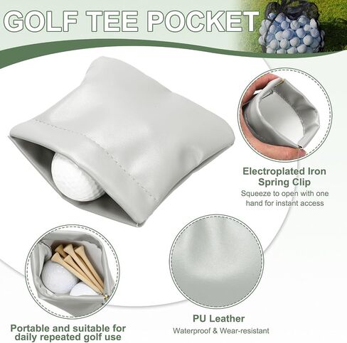 Golf Ball Bag, Nylon Mesh Golf Storage Pouch with Adjustable Drawstring Closure 15.7 x 15.7 Inch & 2Pcs & Black - Fitting for (Outdoor Sports Supplies/Tennis/Swim Gear) in Kuwait