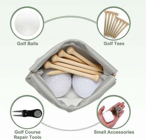 Golf Ball Bag, Nylon Mesh Golf Storage Pouch with Adjustable Drawstring Closure 15.7 x 15.7 Inch & 2Pcs & Black - Fitting for (Outdoor Sports Supplies/Tennis/Swim Gear) in Kuwait