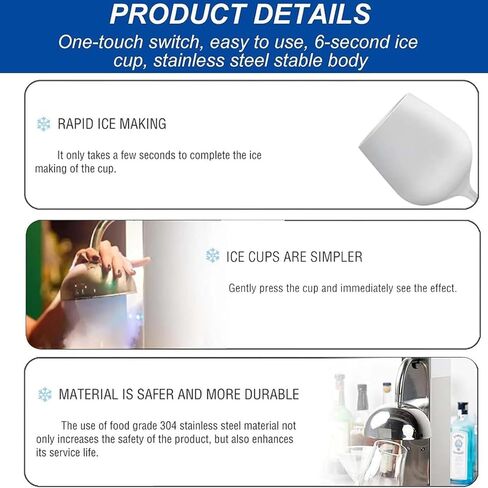 Commercial Glass Chiller, Glass Froster Cooler Tool, Instant Glass Froster, -25°C Rapid Freeze, Pull-Down Refrigeration, 1 Cup/6 Seconds in Kuwait