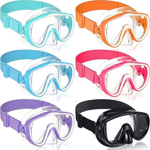 Relaxweex 6 Pack Adult Swim Goggles with Nose Cover for Adult-Snorkel Diving Mask Elastic Strap, Tempered Glass Scuba Mask, Waterproof Clear Diving Snorkel Goggle in Saudi Arabia