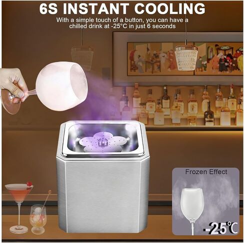 Glass Froster, Glass Chiller, 6s Quick Cooling Instant Rapid Fast Cup Chiller, Drink Chiller The Glasses Instantly for Beer Mixed Drinks Wine Bar Restaurant Kitchen in Kuwait