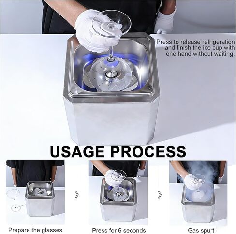 Glass Froster, Glass Chiller, 6s Quick Cooling Instant Rapid Fast Cup Chiller, Drink Chiller The Glasses Instantly for Beer Mixed Drinks Wine Bar Restaurant Kitchen in Kuwait