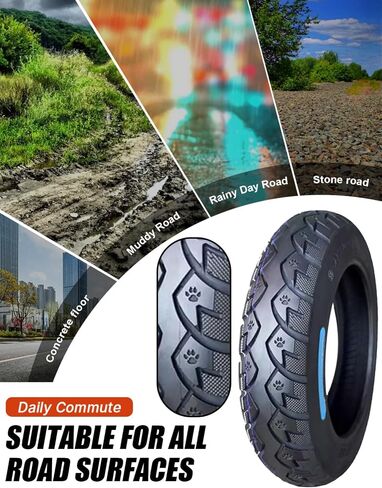 إطار وأنبوب دراجة مقاس 14x3.0 79-254 متوافق مع إطار دراجة ترابية 3.00-10 Street Neumático أقصى تحميل 352 رطل، 300 كيلو باسكال، سرعة 44 فهرنهايت لإطار الدراجة الكهربائية مع مداس مضاد للانزلاق وتصميم سميك in Kuwait