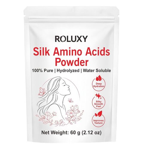 Hydrolyzed Silk Amino Acids Powder | 60g (2.12oz) 100% Pure Water-Soluble Silk-Derived Ingredient | Cosmetic Grade for DIY Skincare & Haircare Formulations in Kuwait