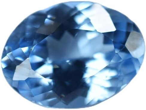Natural 9 Ct Blue Aquamarine Gemstone Oval Cut Ring Size High Grade Gemstone in Kuwait