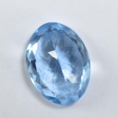 Natural 9 Ct Blue Aquamarine Gemstone Oval Cut Ring Size High Grade Gemstone in Kuwait