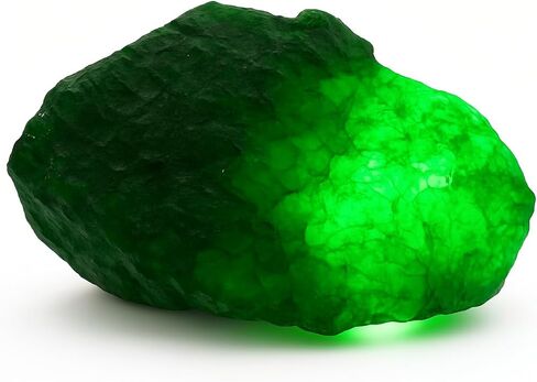 555 Ct Natural GREEN Emerald ROUGH Earth Mined CERTIFIED Gemstone Free Delivery in Kuwait