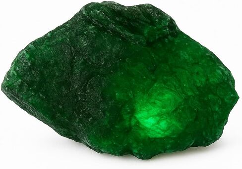 555 Ct Natural GREEN Emerald ROUGH Earth Mined CERTIFIED Gemstone Free Delivery in Kuwait